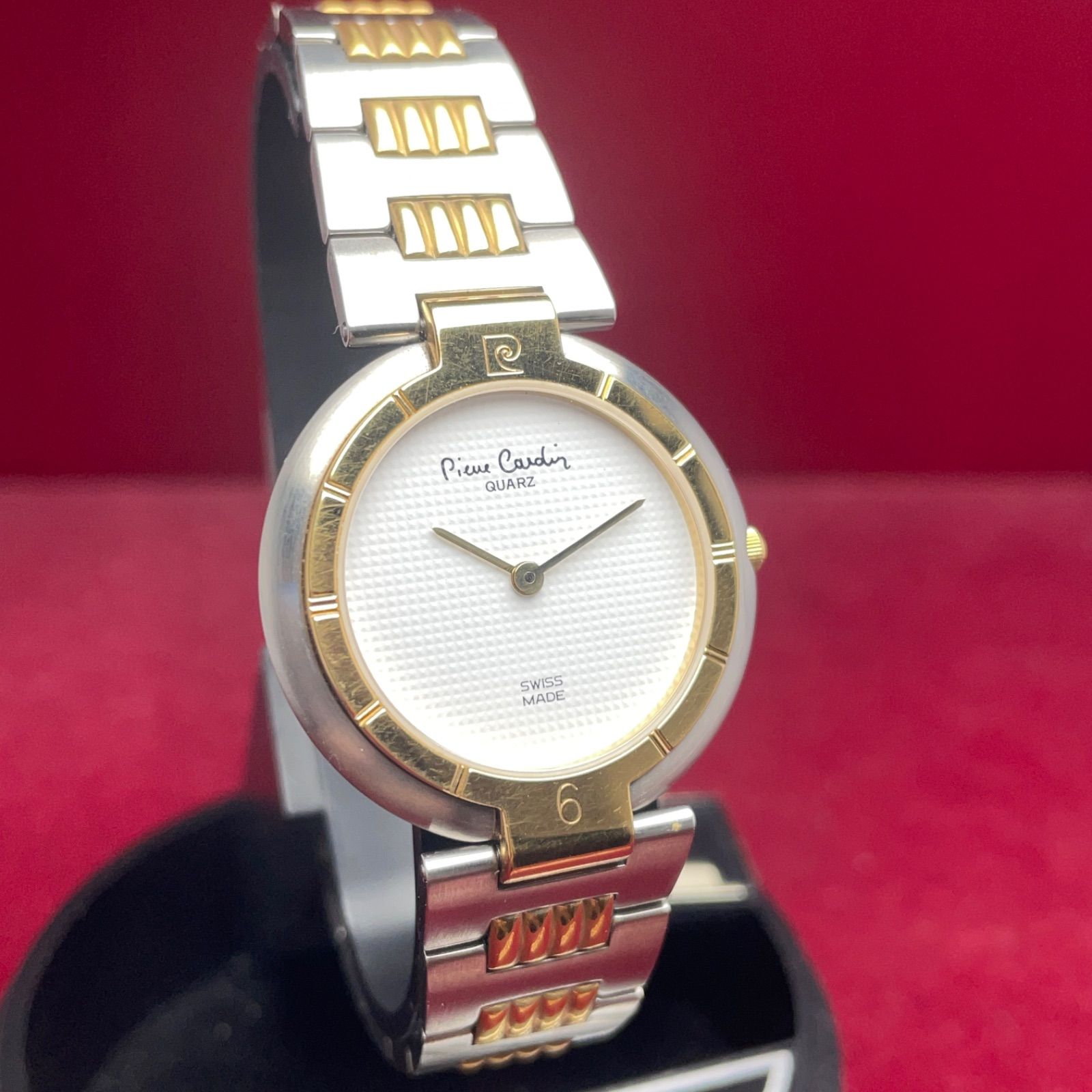 未使用 デッドストック】 ピエールカルダン スイス製 QZ ギョーシェ