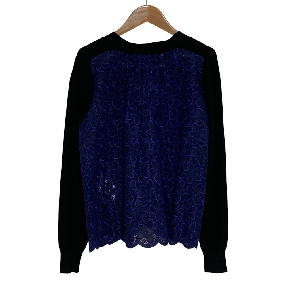 良品 sacai luck サカイラック バックレース ニットカーディガン