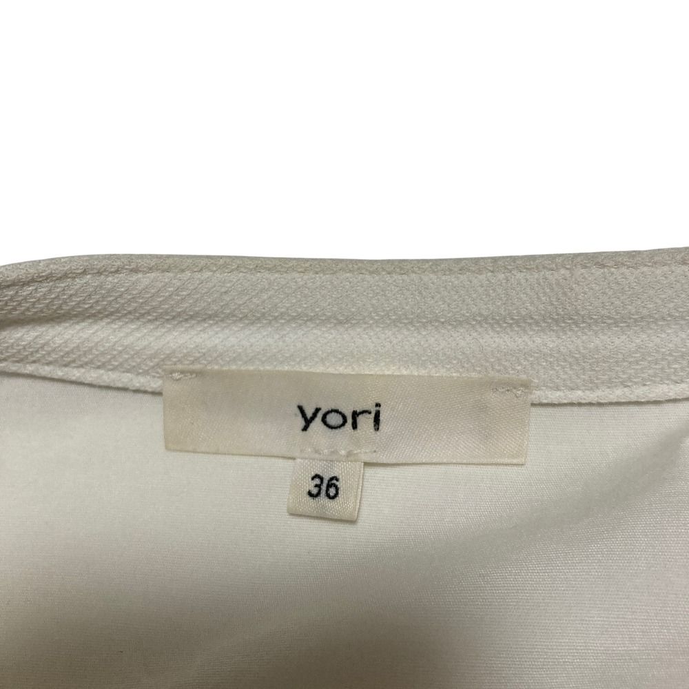良品 yori ヨリ バンドカラー プルオーバーシャツ サイズ36 ホワイト