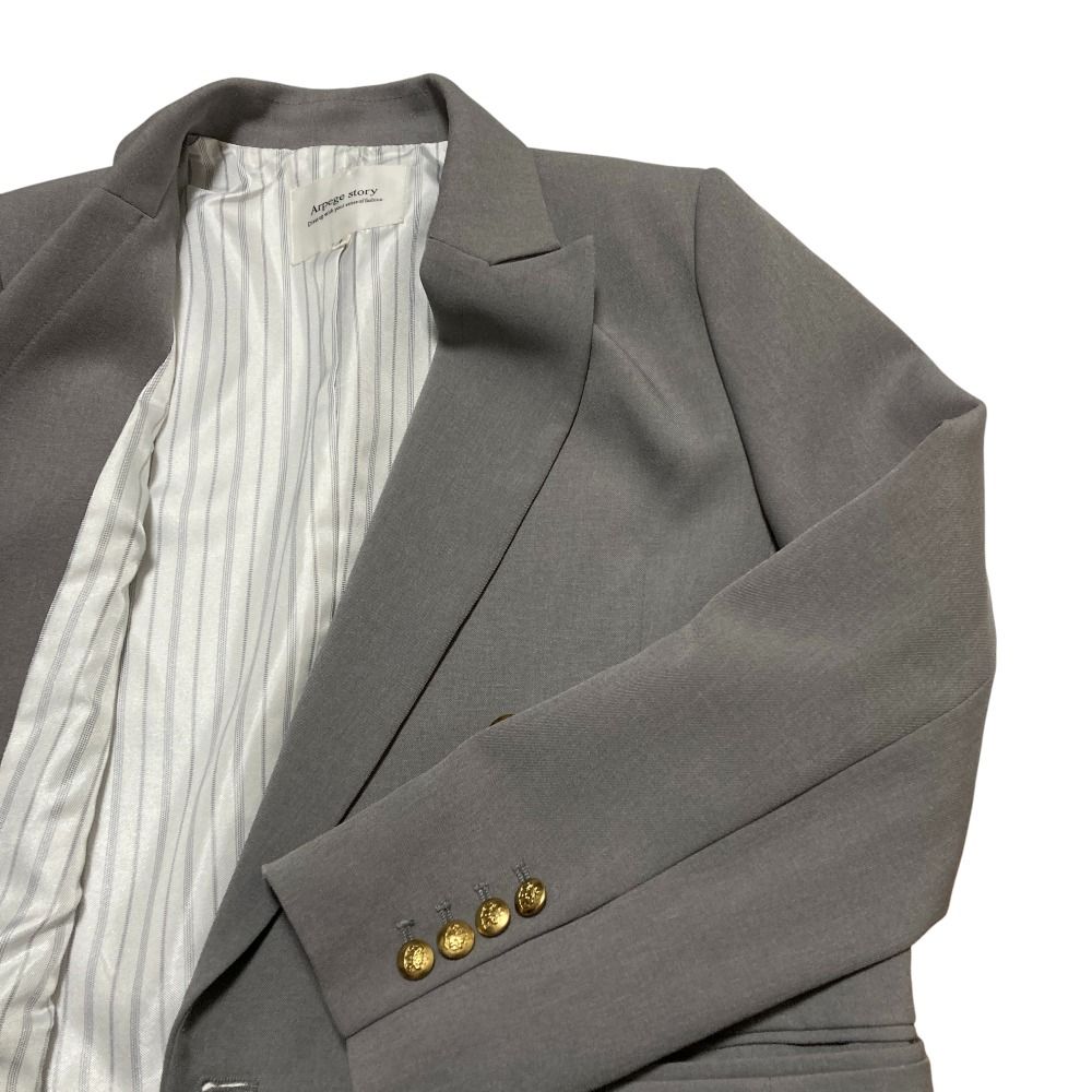 美品 24SS Arpege story アルページュストーリー 金ボタン ダブル