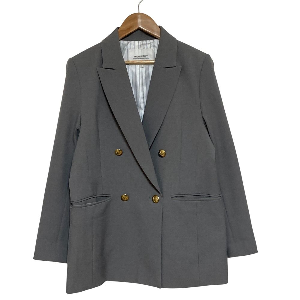 美品 24SS Arpege story アルページュストーリー 金ボタン ダブル