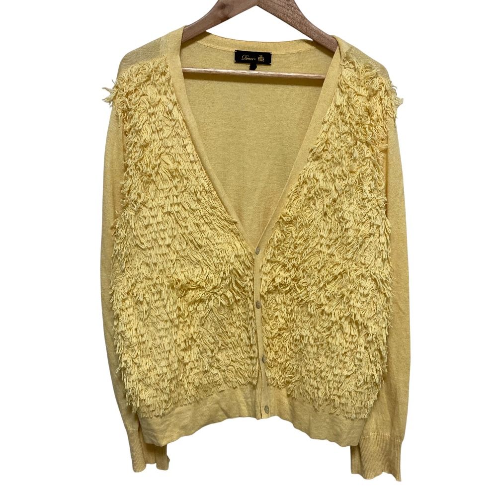 美品 DRAWER ドゥロワー フリンジ ニットカーディガン 6515-299-0266