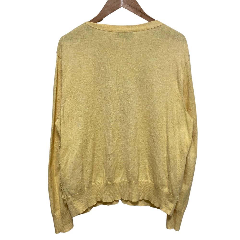 美品 DRAWER ドゥロワー フリンジ ニットカーディガン 6515-299-0266