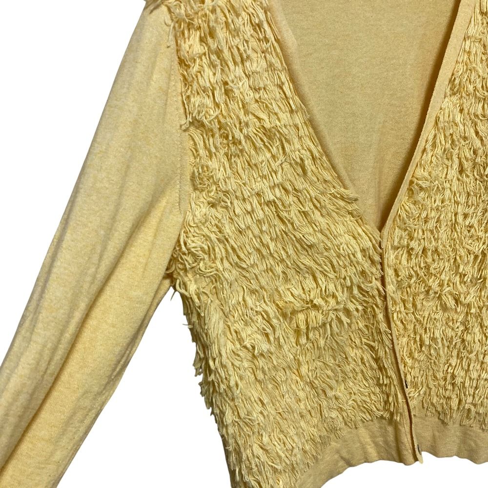 美品 DRAWER ドゥロワー フリンジ ニットカーディガン 6515-299-0266