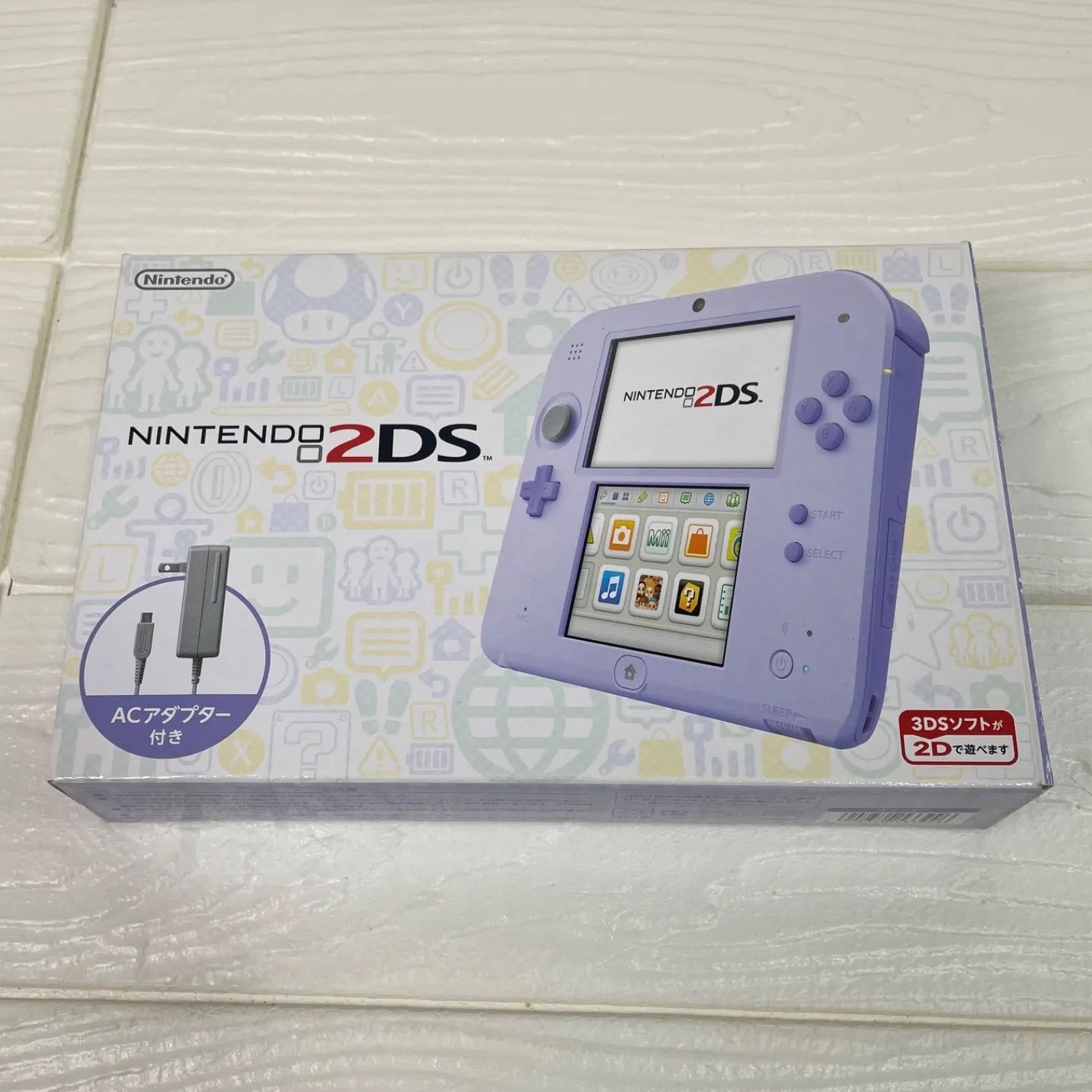 Nintendo 2DS ラベンダー 本体 箱、説明書.ACアダプター付属！ - メルカリ