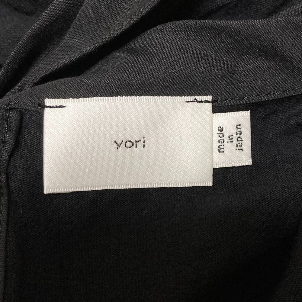 美品 yori ヨリ バックリボン ショートスリーブ ティアード カットソー