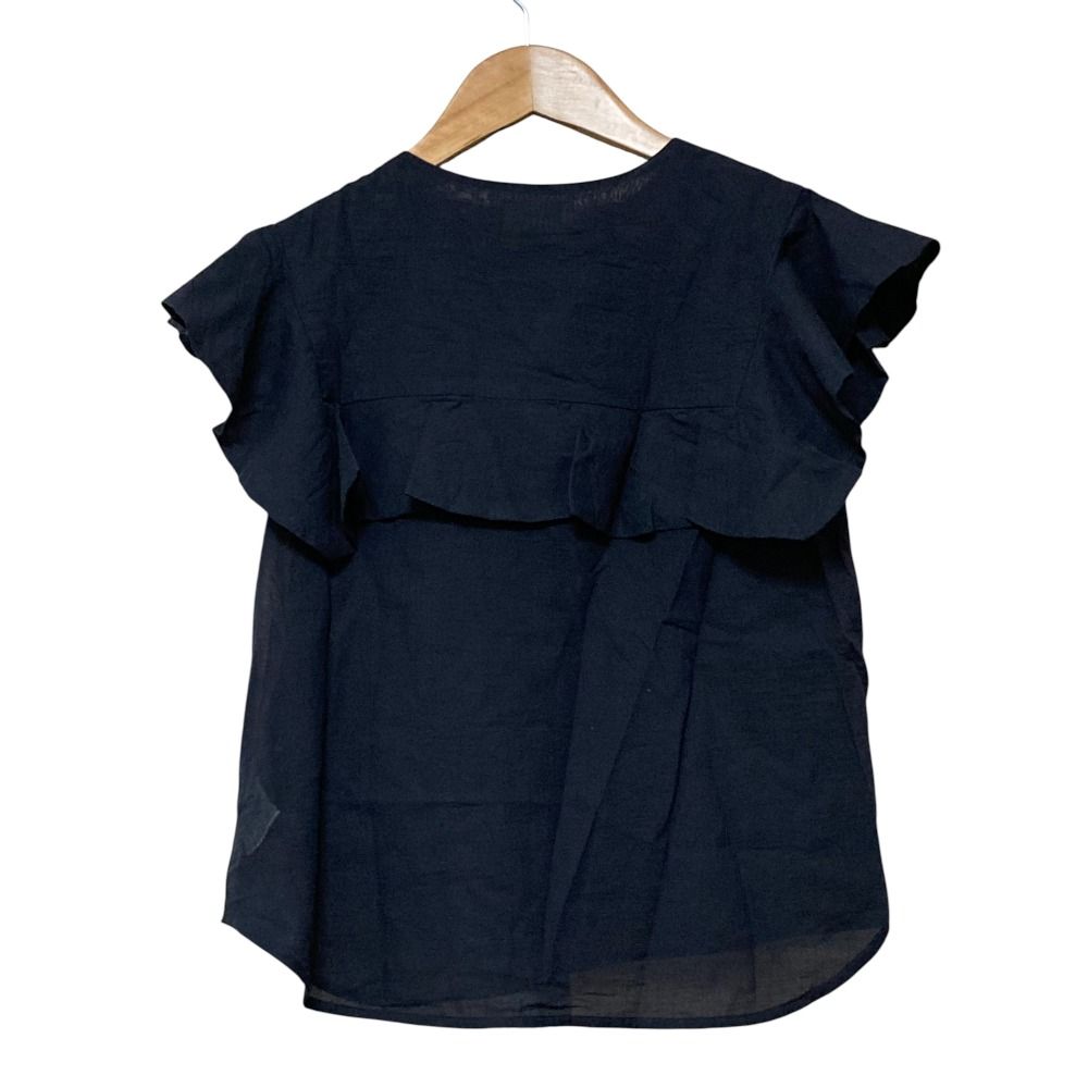 美品 yori ヨリ シェルボタン フリルスリーブ ブラウス YR1821-012SP