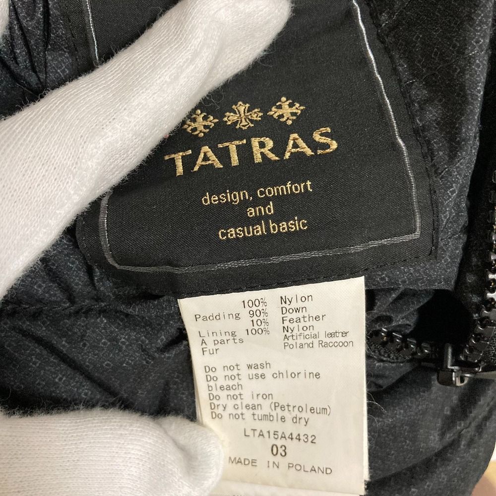 美品 TATRAS タトラス CLELIA リバーシブル ファー付 フーディダウン