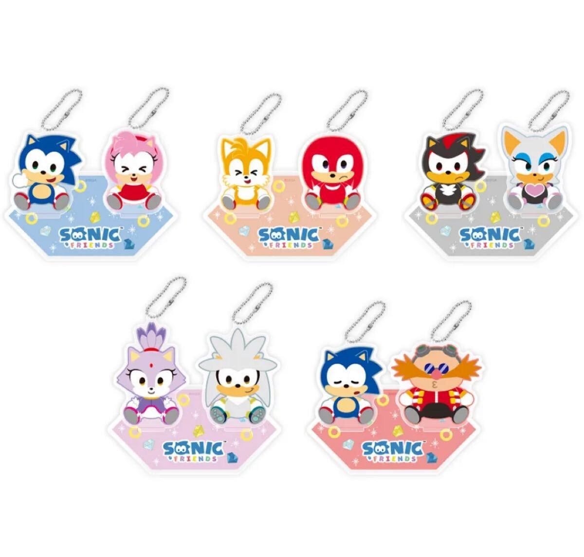 SONIC FRIENDS ツインクリアスタンド 全種 ソニックフレンズ アクスタ