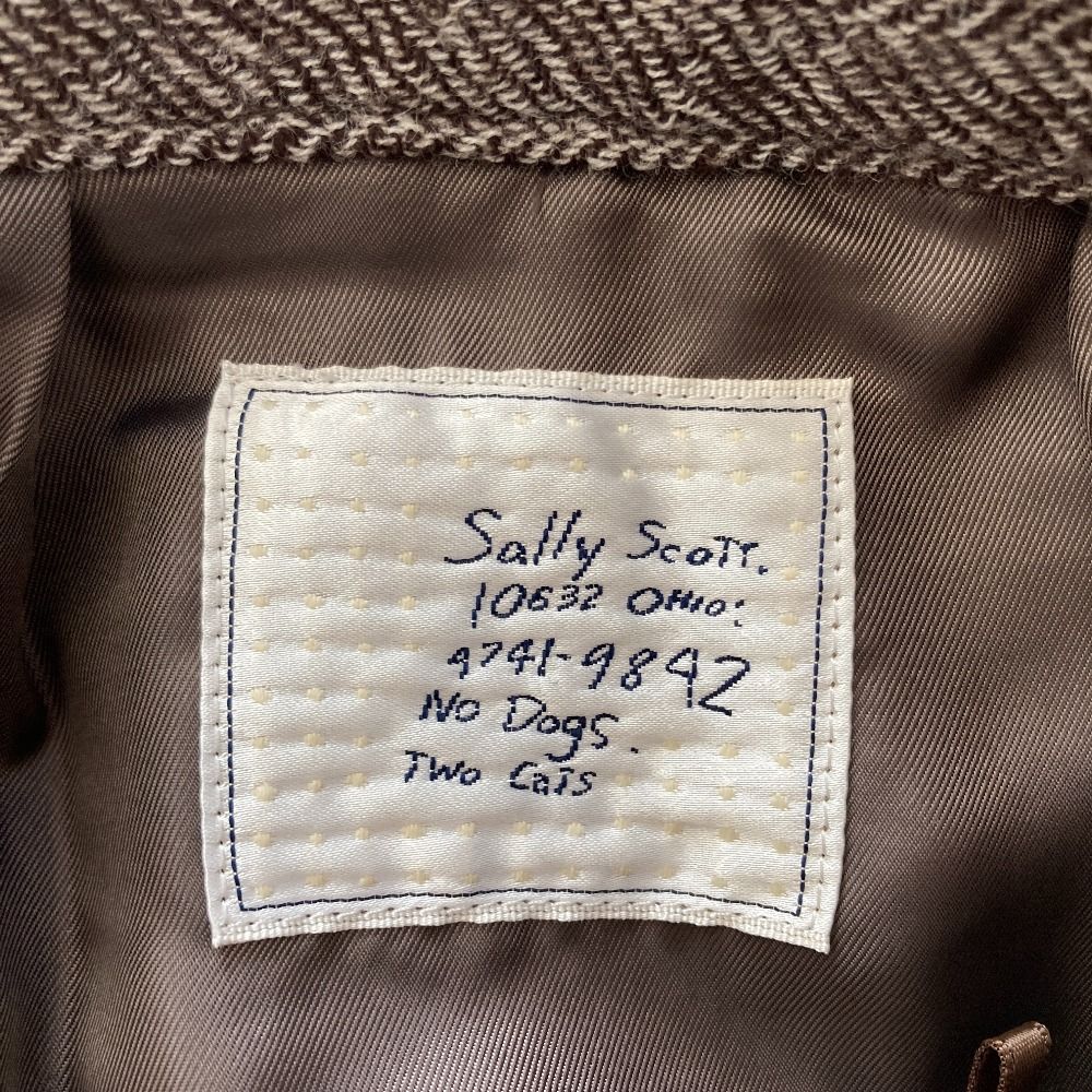 美品 Sally Scott サリースコット 刺繍 ウール スカート 9 グレー