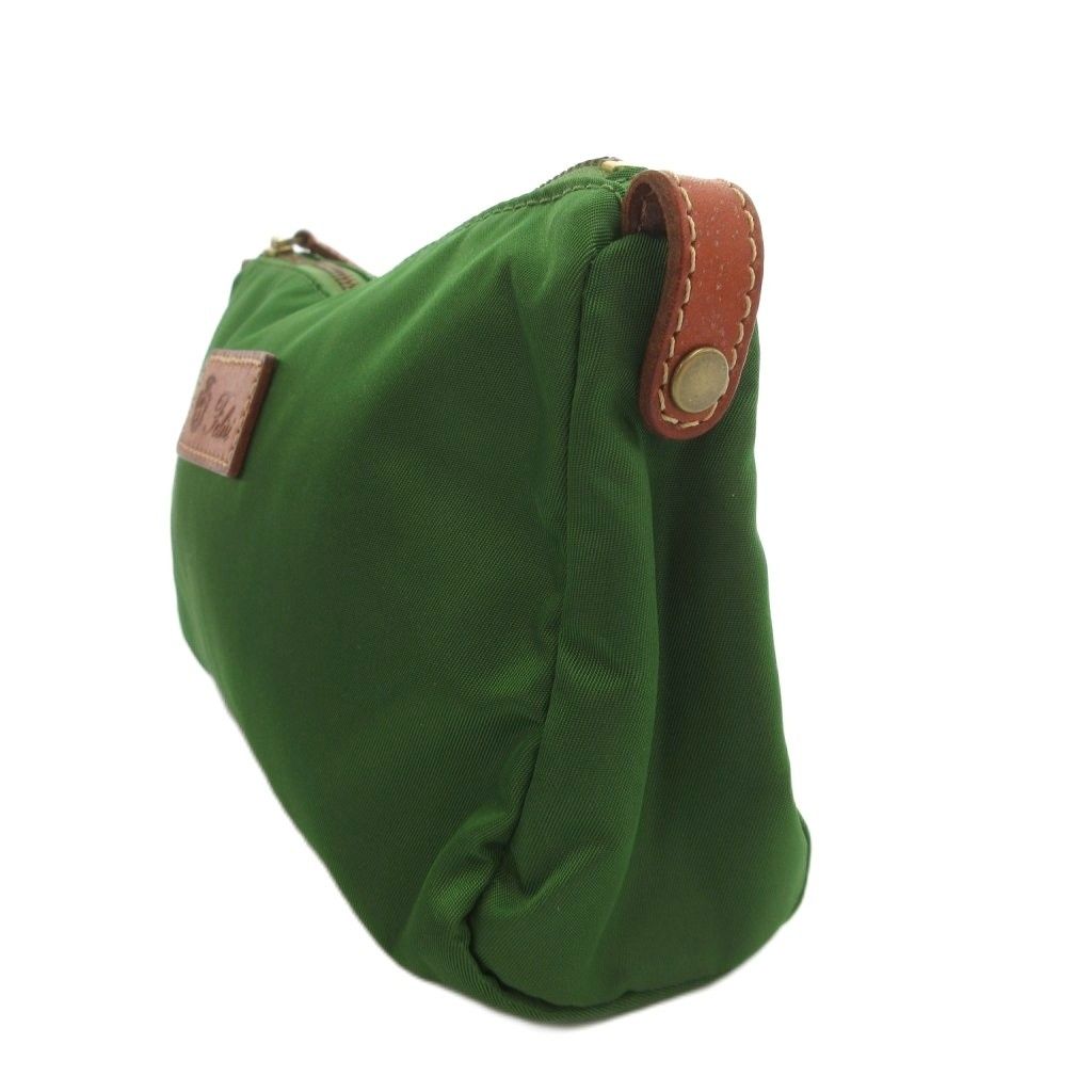 フェリージ Felisi 512 ポーチ インバッグ ナイロン レザー 緑