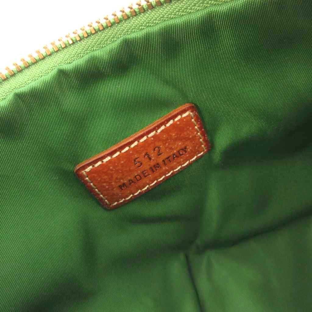 フェリージ Felisi 512 ポーチ インバッグ ナイロン レザー 緑