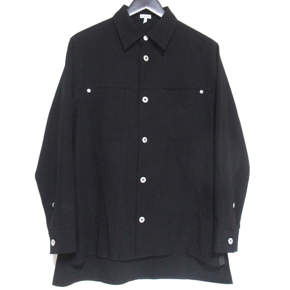 美品 LOEWE ロエベ METAL BUTTON OVER SHIRT 長袖 オーバー 美品 LOEWE ロエベ METAL BUTTON OVER SHIRT 長袖 オーバー