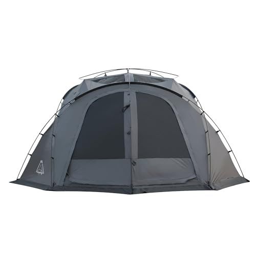 Tenplay 2024NEW ドームテント 大型 4-6人用 幅385cm高さ200cm 煙突穴