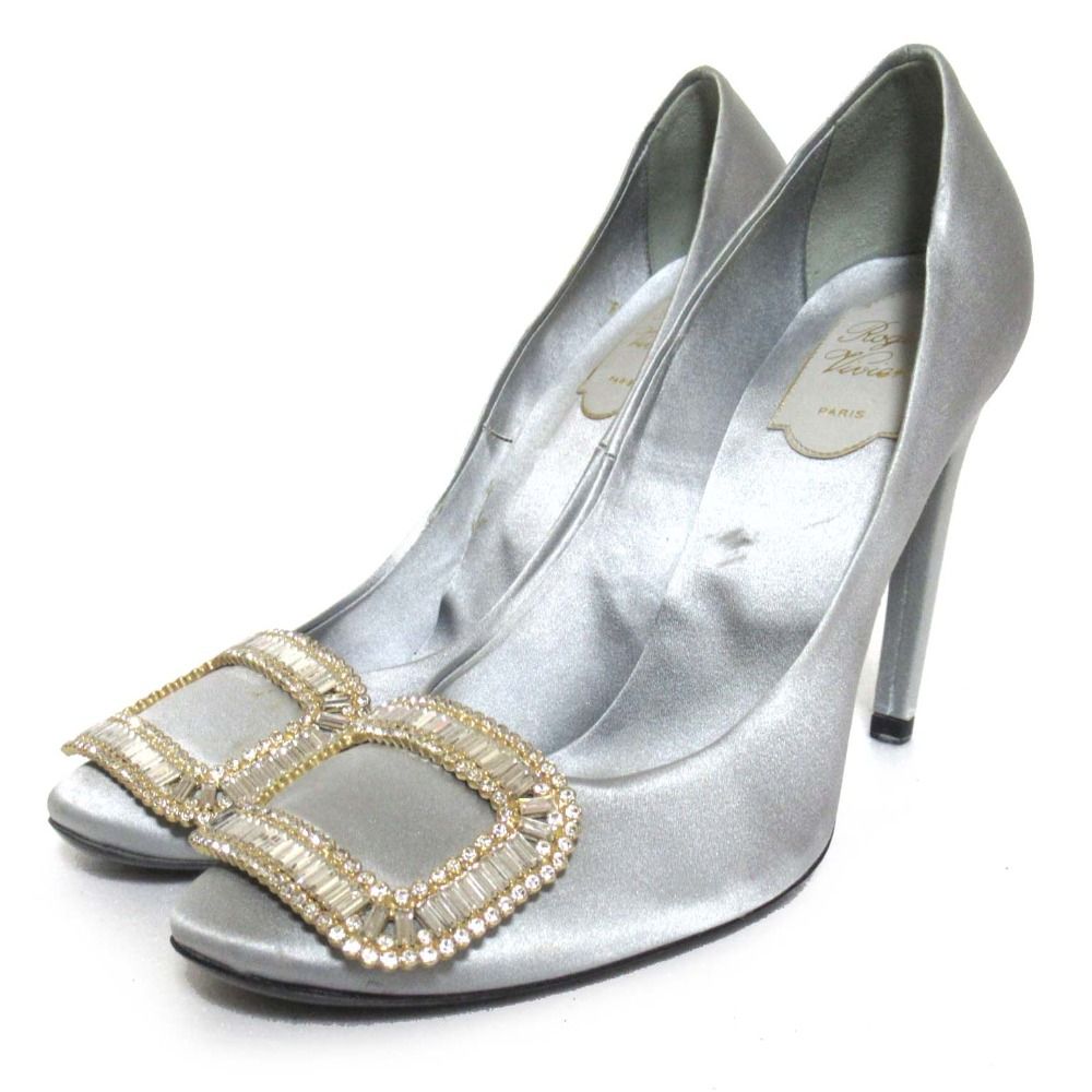 良品 Roger Vivier ロジェヴィヴィエ クリスタルビジューバックル