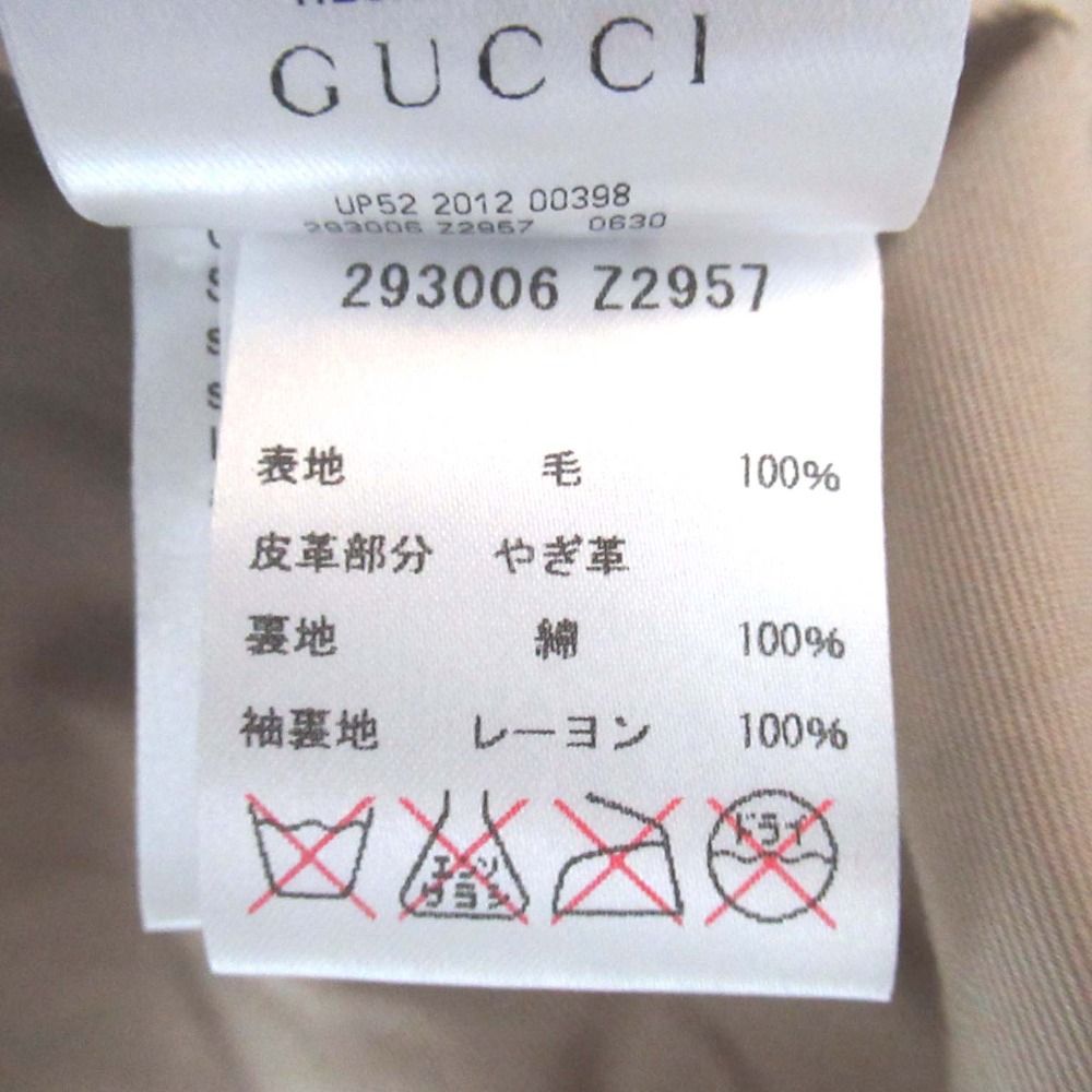 美品 GUCCI グッチ ツイード フーディー ダッフルコート 293006 サイズ