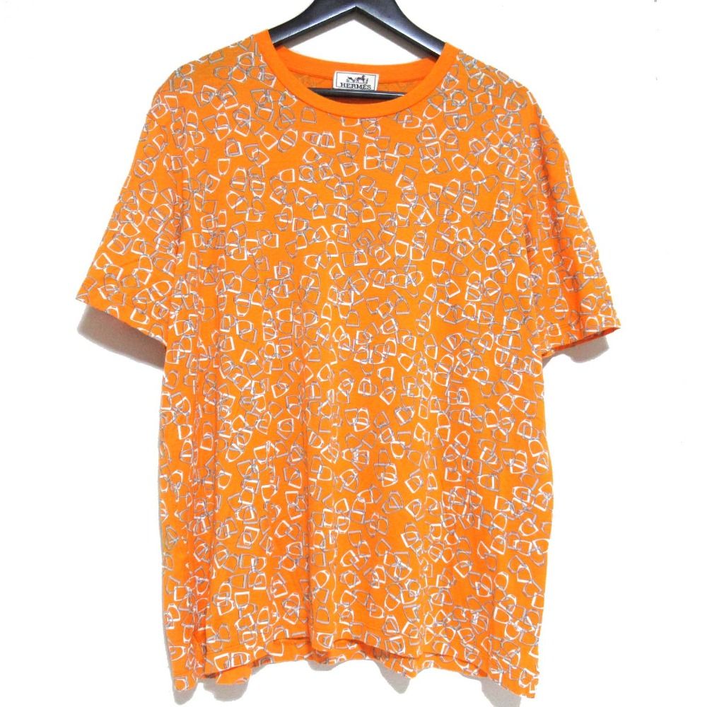 美品 HERMES エルメス エトリエ ホースビット柄 総柄 プリント 半袖 T