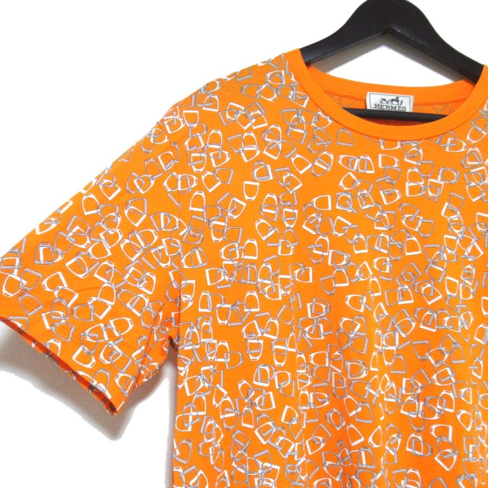美品 HERMES エルメス エトリエ ホースビット柄 総柄 プリント 半袖 T
