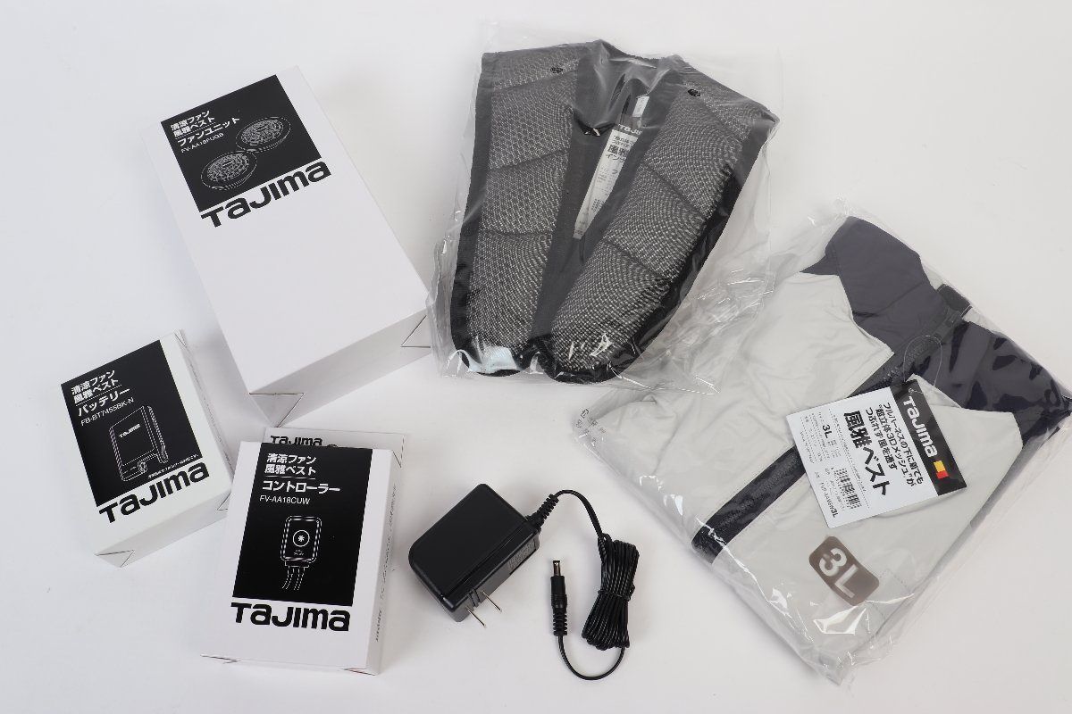 Tajima 清涼ファン 風雅ベスト フルセット 3L FV-AA18SEBW3L R2602-256
