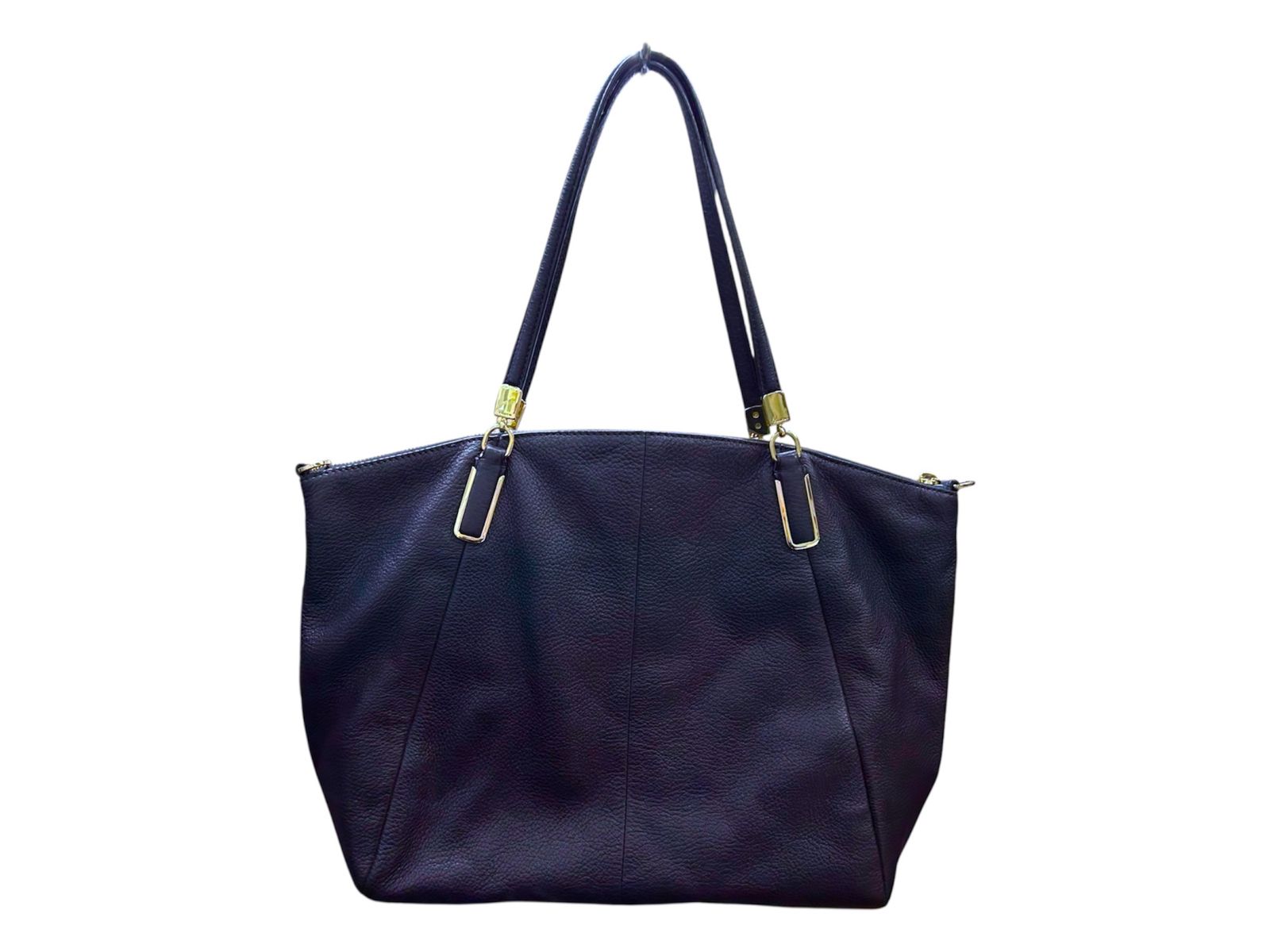 COACH (コーチ) レザー トートバッグ ケルシー ダークブルー F34494