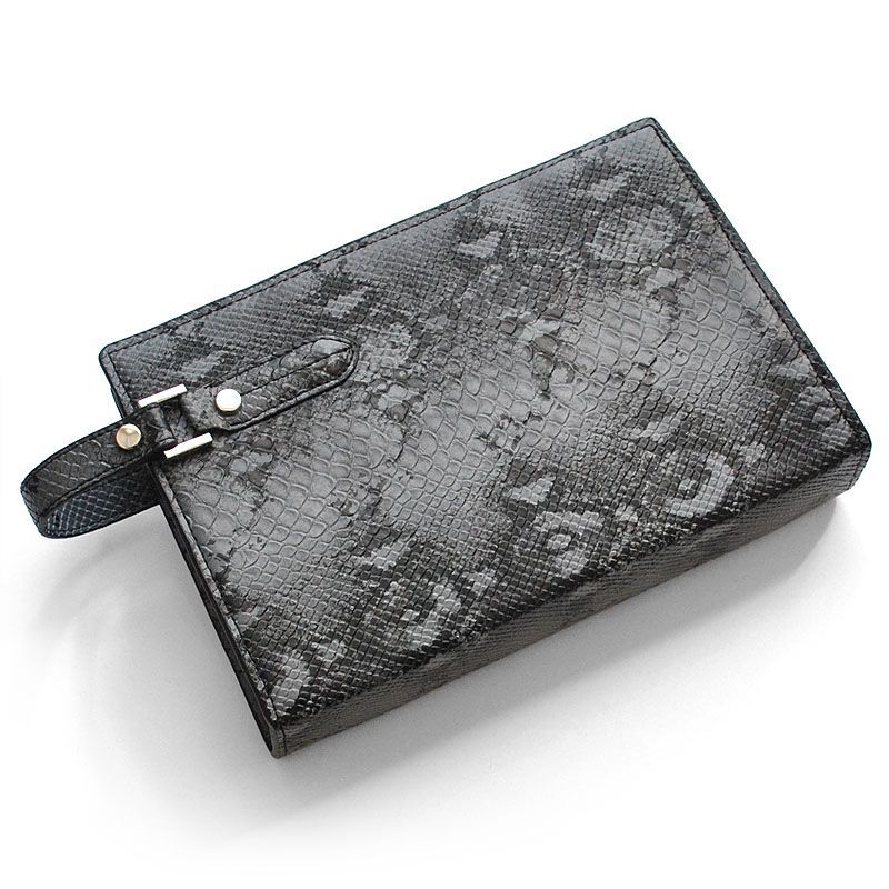 “Limited Time Sale” “Free Shipping & Price Including Tax” “Brand New and Unused” “Limited Quantity” “Special Price” RED CROW -Red Crow-! Real python embossing! Slim and stylish model! Unisex! Comes with a handle! Second clutch bag 2615H grey