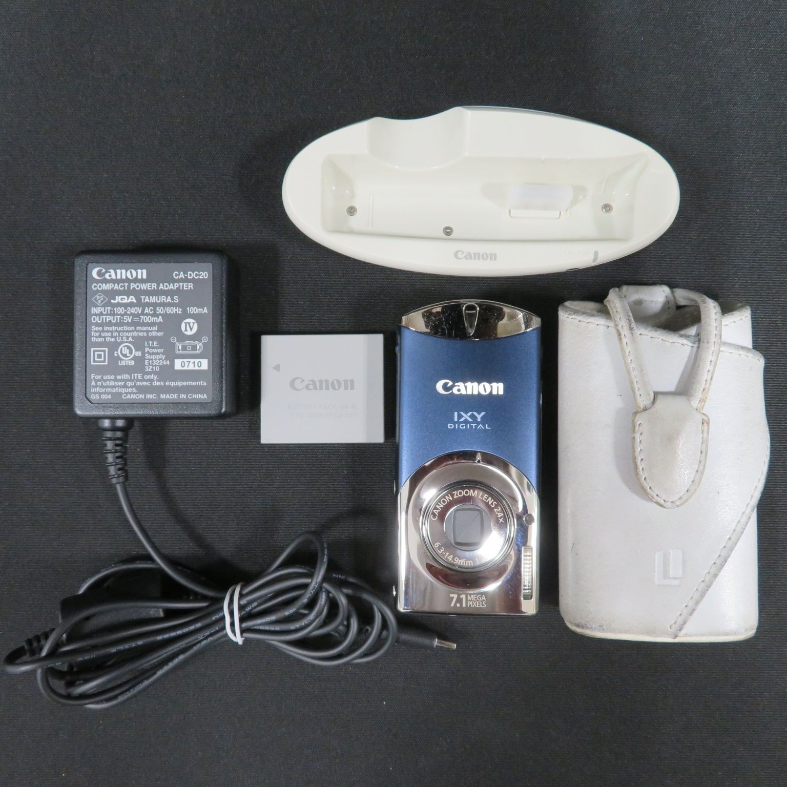 8024☆デジタルカメラ□IXY DIGITAL PC1205□純正バッテリー(NB-4L