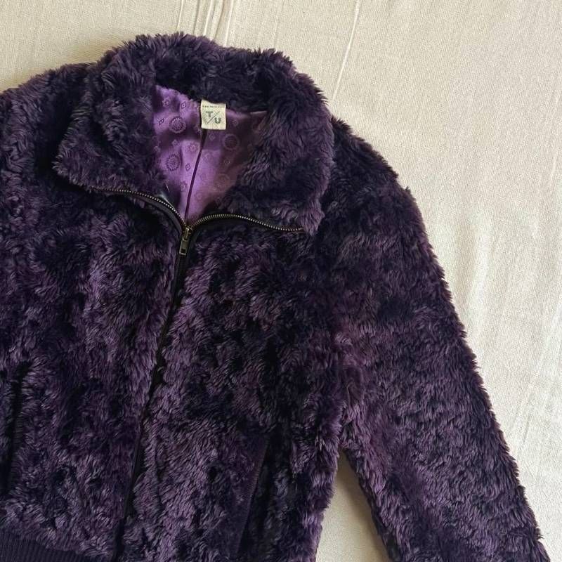 00s archive アーカイブ古着 パープル 紫 ボリュームボア フェイク