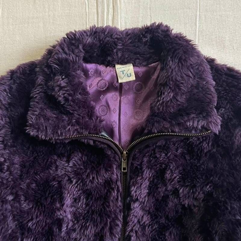 00s archive アーカイブ古着 パープル 紫 ボリュームボア フェイク