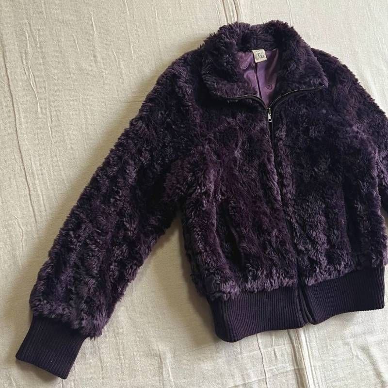 00s archive アーカイブ古着 パープル 紫 ボリュームボア フェイク