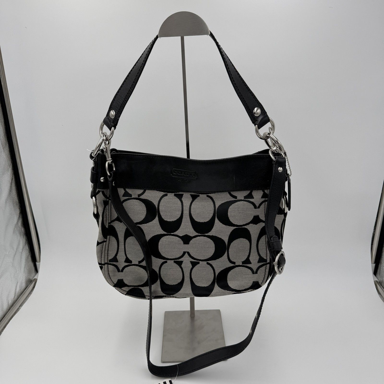 COACH（コーチ）シグネチャー 2WAYショルダーバッグ キャンバス×レザー