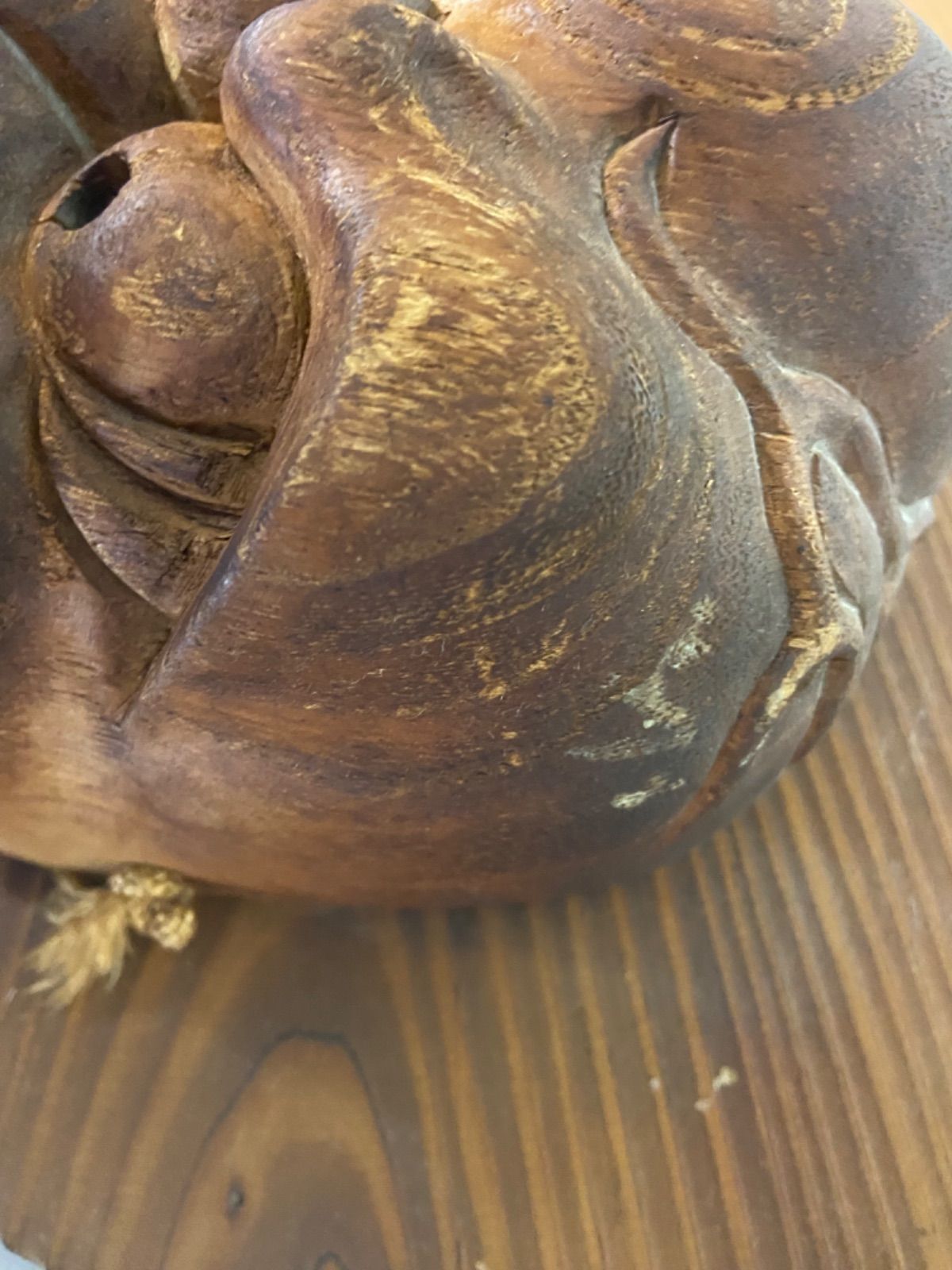 当時物 木製 笑顔の面 鬼面 セット 60cm×30cm - メルカリ