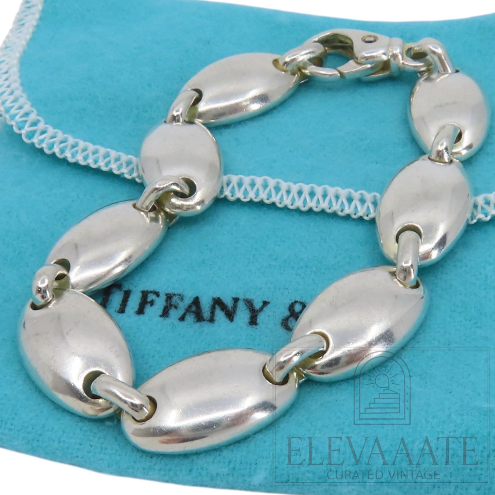 希少 美品 Tiffany&Co. ヴィンテージ ティファニー ぺブル リンク