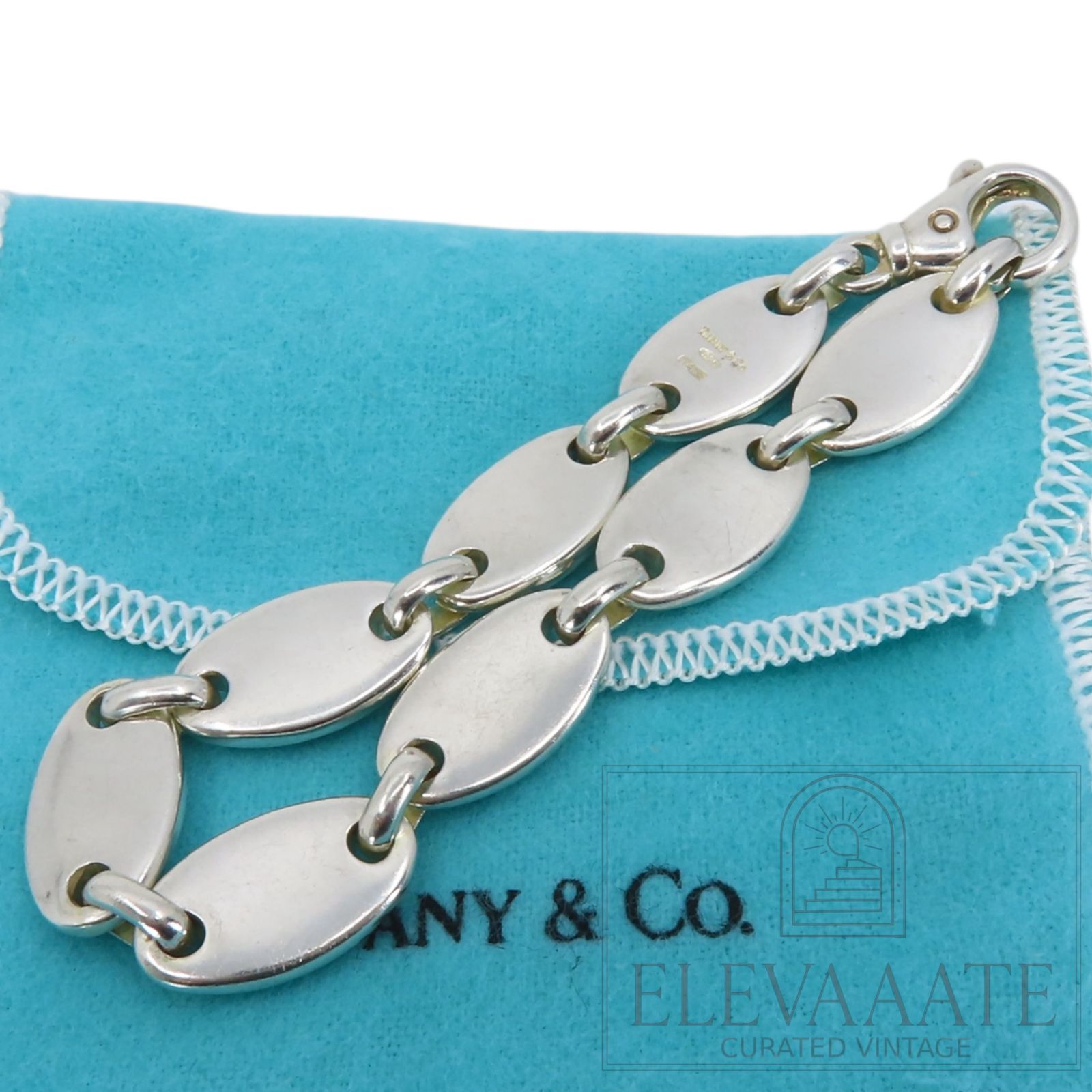 希少 美品 Tiffany&Co. ヴィンテージ ティファニー ぺブル リンク