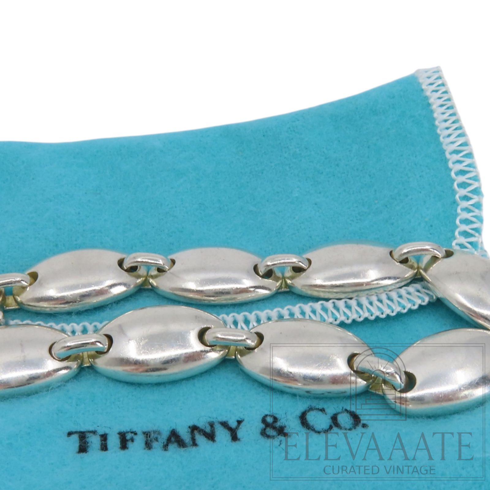 希少 美品 Tiffany&Co. ヴィンテージ ティファニー ぺブル リンク