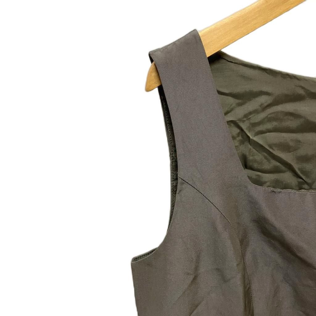 フォクシー FOXEY ワンピース ひざ丈 ノースリーブ シルク カット