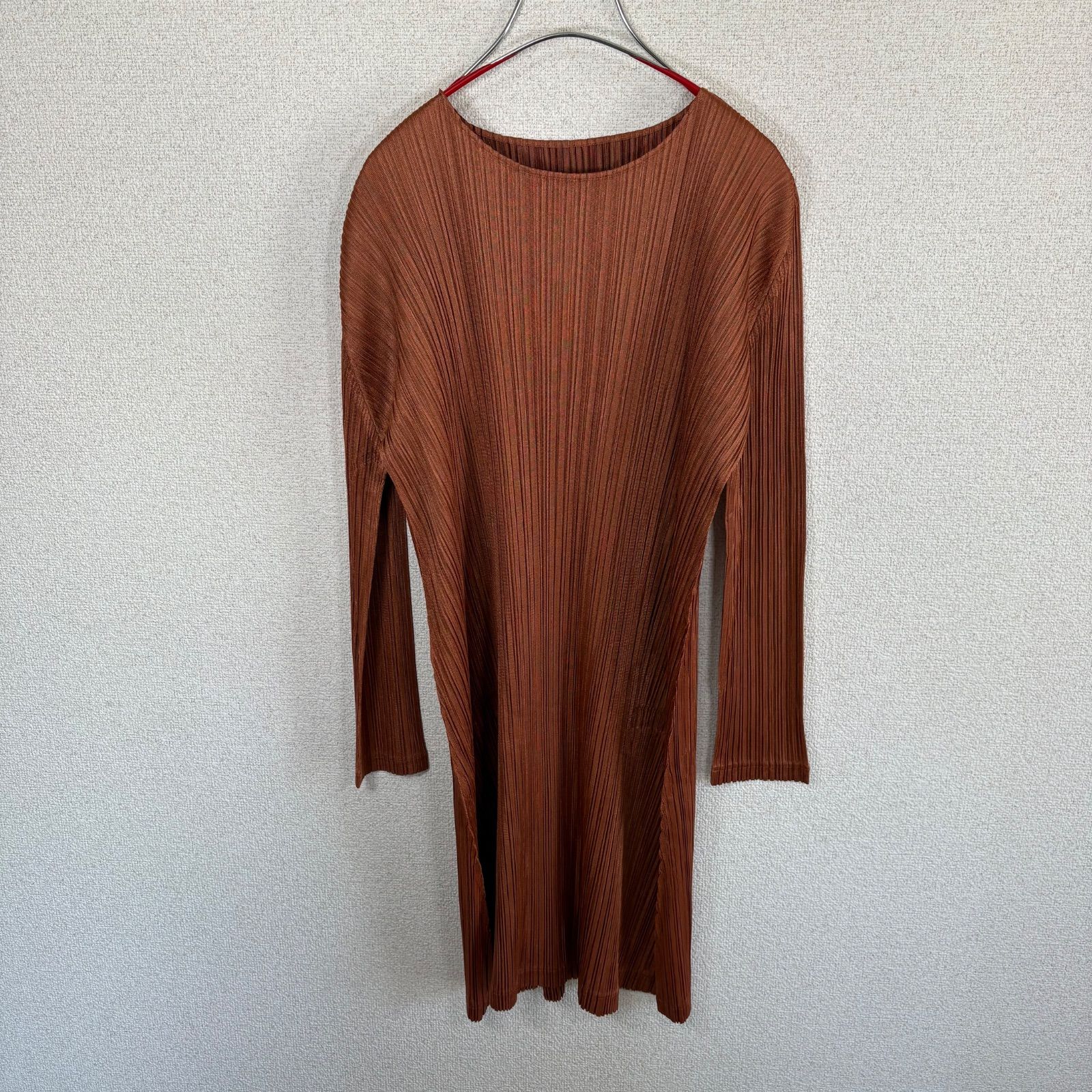 PLEATS PLEASE ISSEY MIYAKE 2017AW プリーツワンピース ブラウン