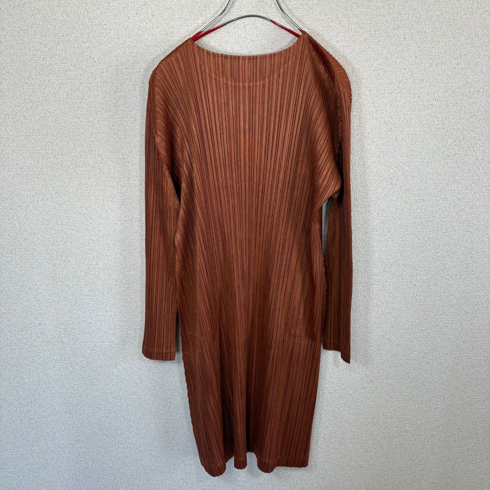 PLEATS PLEASE ISSEY MIYAKE 2017AW プリーツワンピース ブラウン