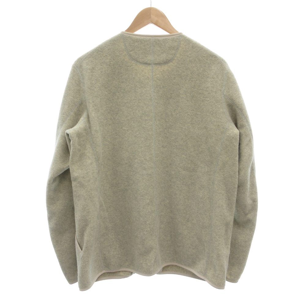 ダントン DANTON ノーカラーフリースジャケット ロゴワッペン スナップ