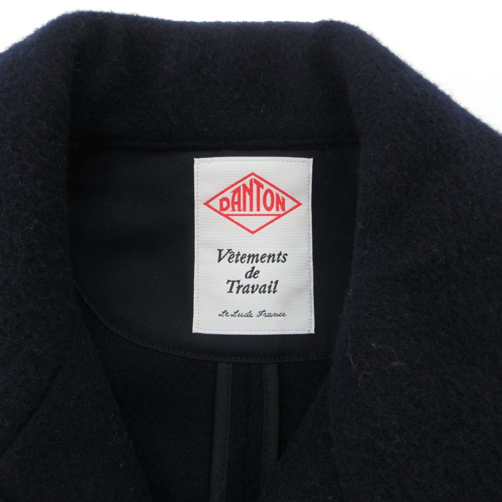 ダントン DANTON ウールモッサ丸襟ジャケット くるみボタン ショール