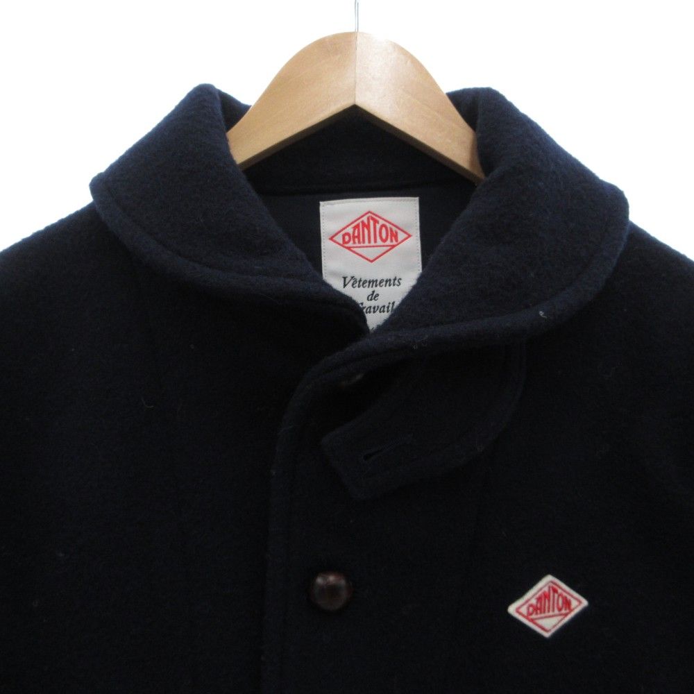 ダントン DANTON ウールモッサ丸襟ジャケット くるみボタン ショール