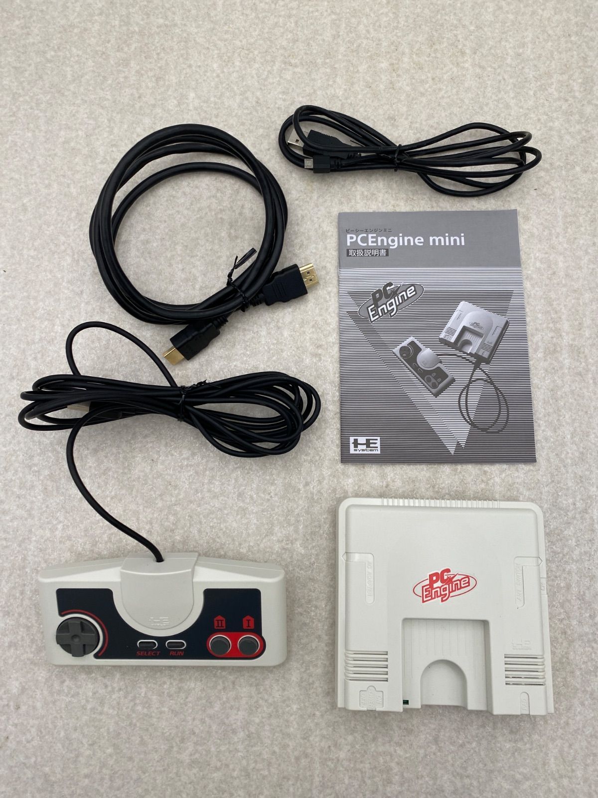 PCエンジン mini本体とコントローラーセット(動作確認済み） PCエンジンミニ 本体 コントローラー 動作品 - メルカリ