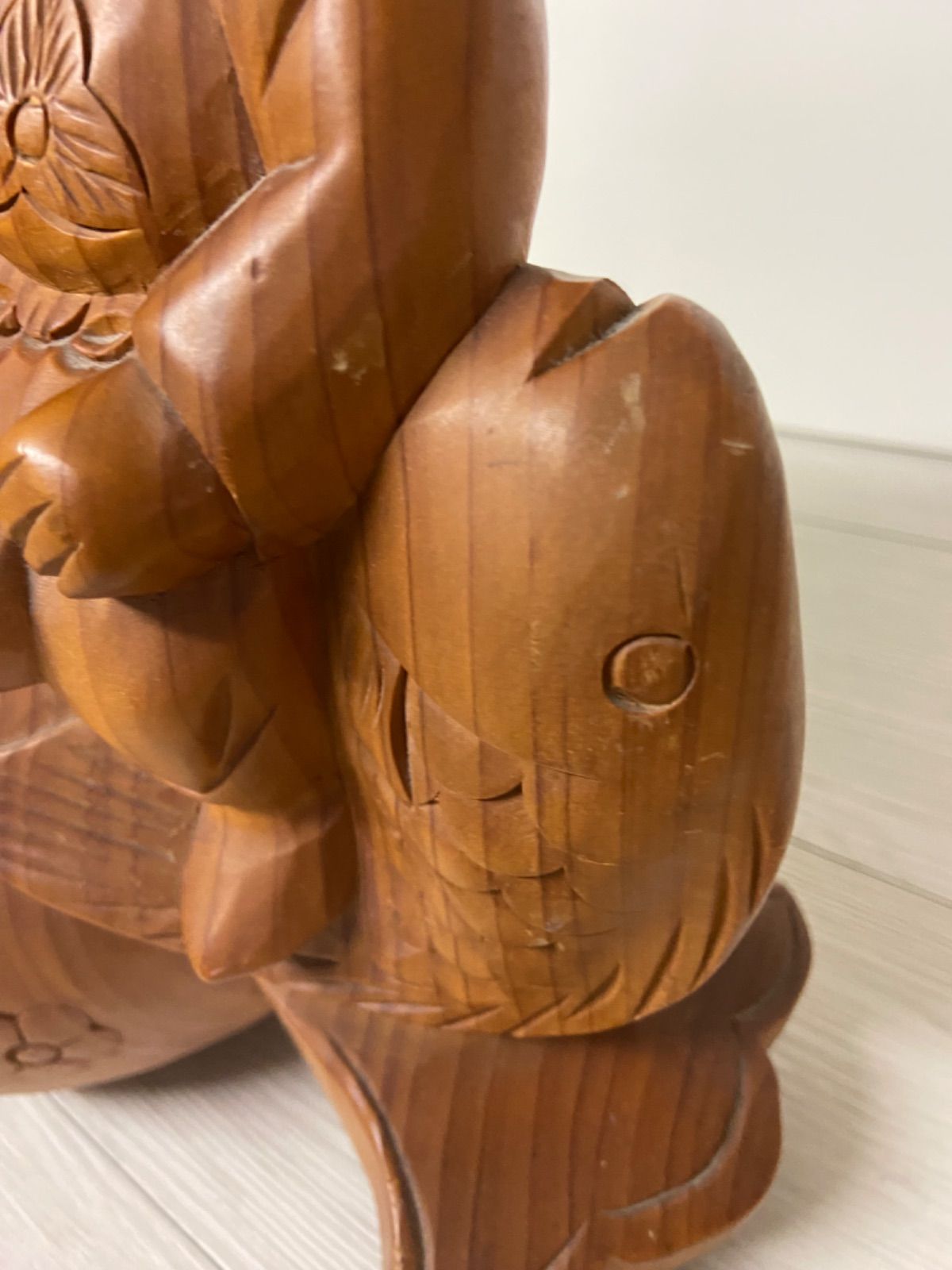 中古 七福神 木彫り 大黒様 恵比寿様 置物 28cm×31cm - メルカリ