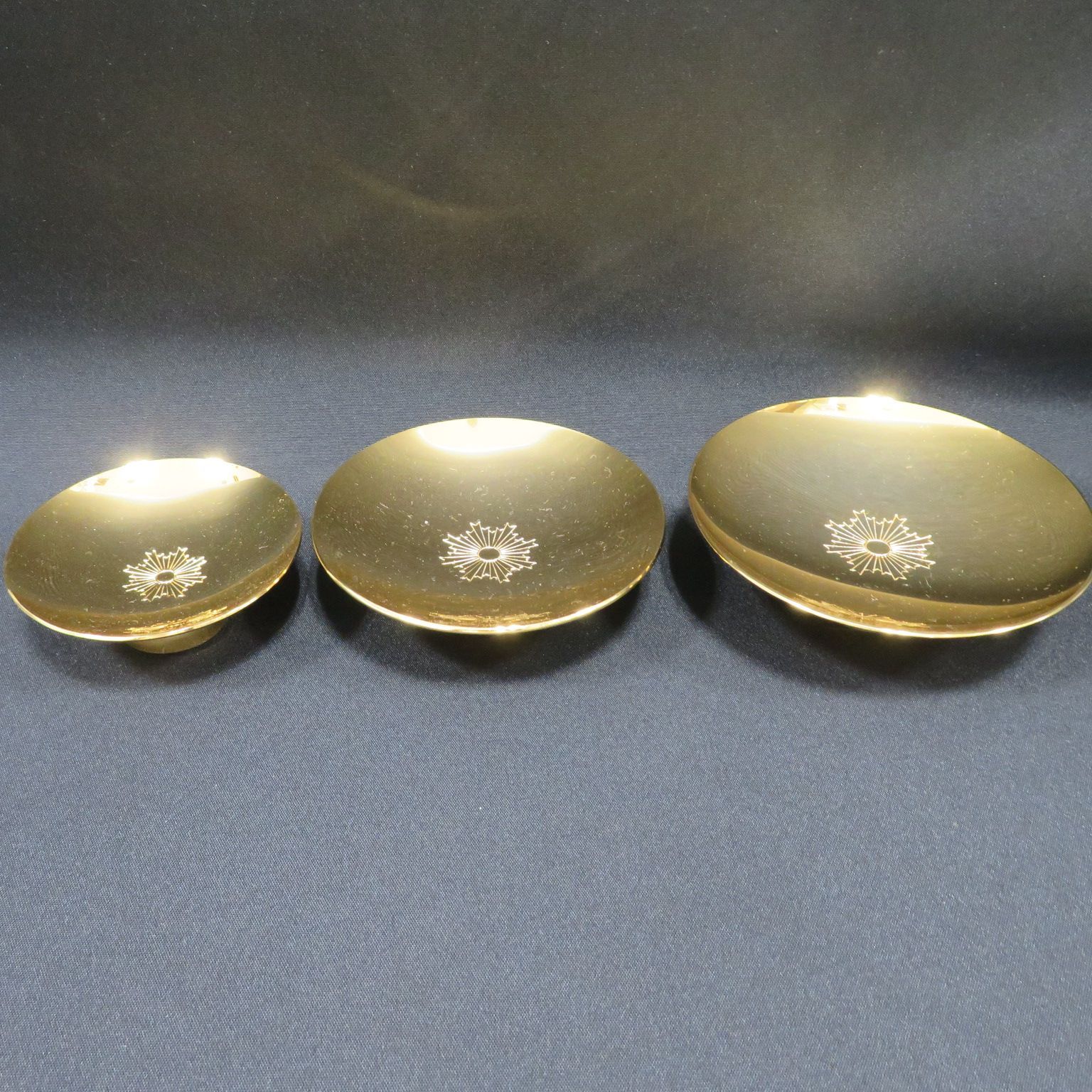 8519□金盃小中大3個セット□金杯□警察マーク□24KPG□送料込み