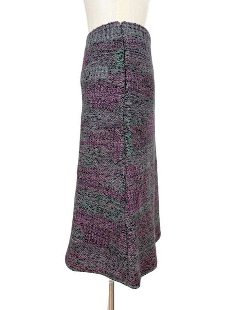 シャネル 大人気！15Bミックスツイードニットミディ丈スカート CHANEL