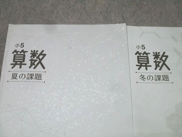 早稲田アカデミー 小5 算数 夏の課題/冬の課題 テキストセット 2023 計