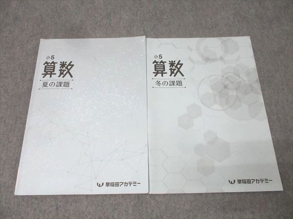 早稲田アカデミー 小5 算数 夏の課題/冬の課題 テキストセット 2023 計