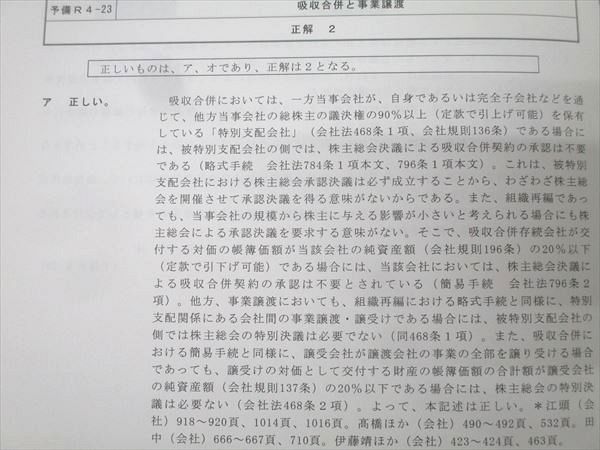 伊藤塾 司法試験・司法試験予備試験 短答式試験 商法 問題解説 2022年