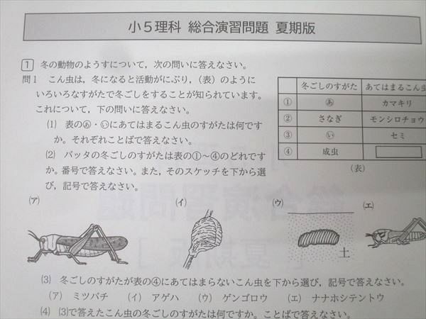 早稲田アカデミー 小5 総合演習問題 理科 テキスト【書き込み無し