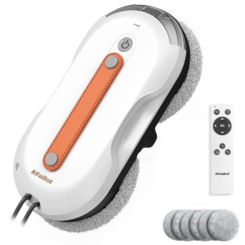 AlfaBot 窓拭きロボット 双方向自動スプレー 窓掃除ロボット 窓用 60ml