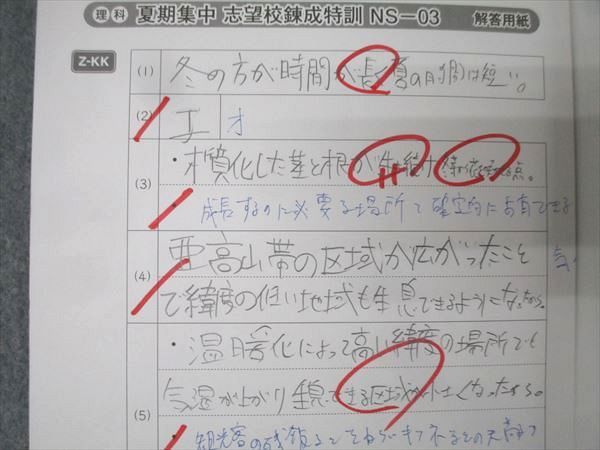 SAPIX サピックス 小学6年 理科 夏期集中 志望校錬成特訓 NS-01～05 計
